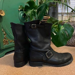 FRYE Woman’s Biker Boots Size 9 1/2 Black Leather